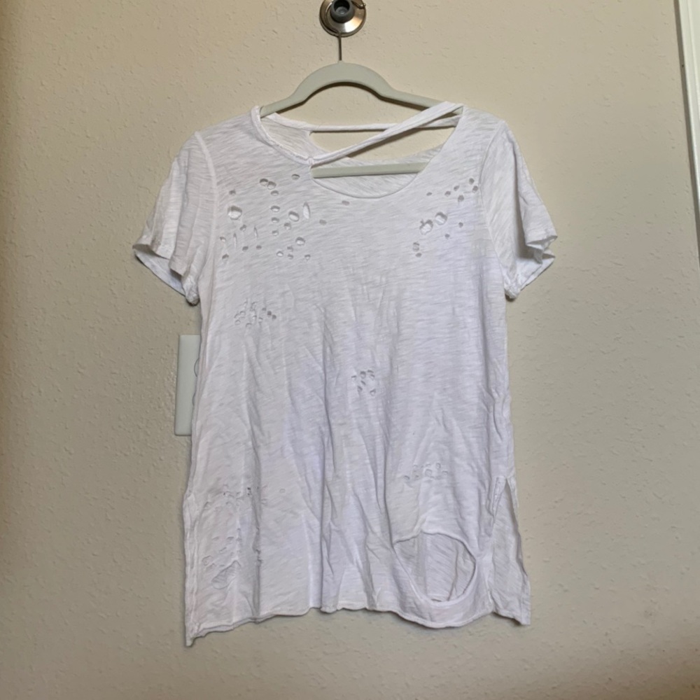 Distressed top from Forever 21!